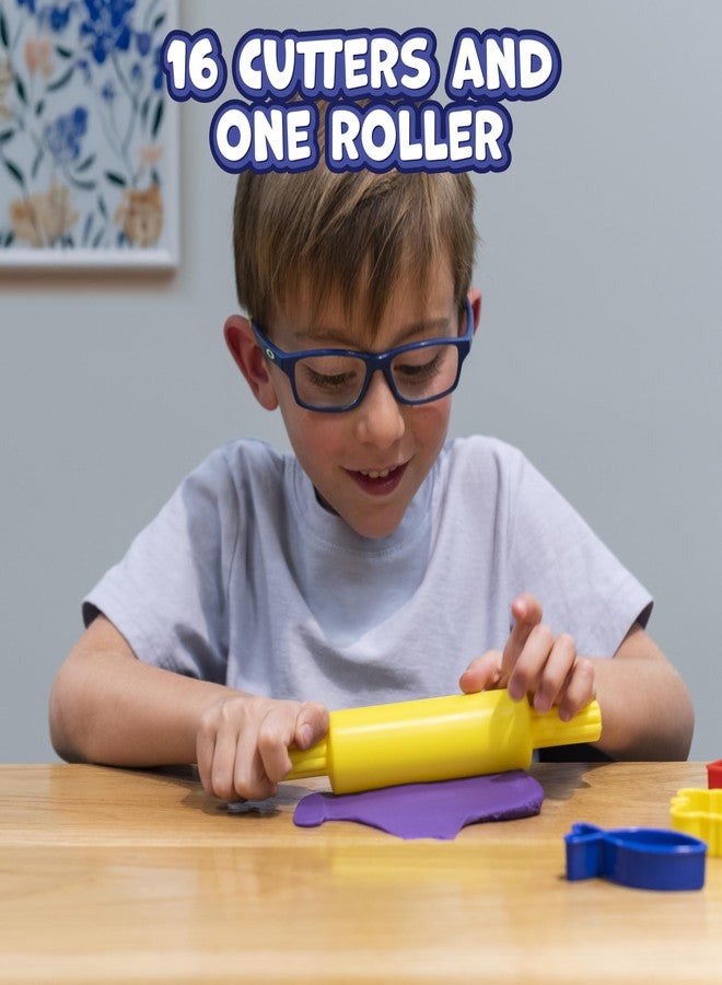 Ready 2 Learn Dough Roller and Cutters | Set of 17 | Dough Tools for Kids Ages 18m+ | Arts and Crafts Supplies for Toddlers | Roll, Cut, Mold and Play - Image 2
